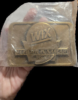 WIX Filters #1 Filter in NASCAR" Brass colored Belt Buckle - New in Package